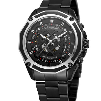 

Forsining A1030 Top Brand Automatic Mechanical Business Men Watch Skeleton Luxury Watch Luxury Fashion Military Stainless Steel Wa