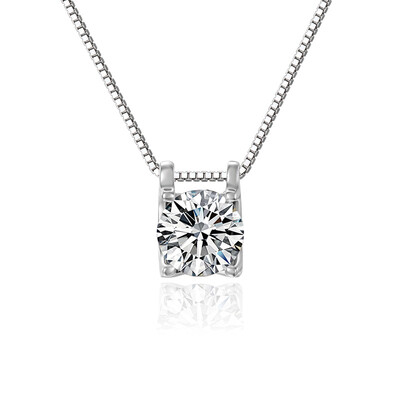 

Shinkong jewelry s925 silver necklace short female zircon clavicle chain silver