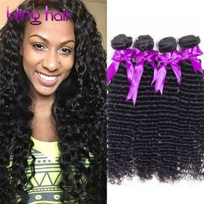 Bling Hair Brazilian Virgin Hair Deep Wave 4 Bundles 7A Grade 100 Unprocessed Human Hair Weave