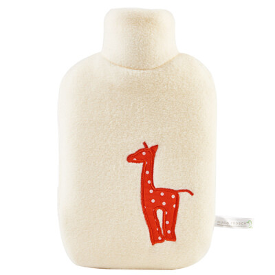 

Hugo Frosch Germany imported cute cartoon giraffe mini children hot water bottle flannel water filling water heating water bottle white 0457