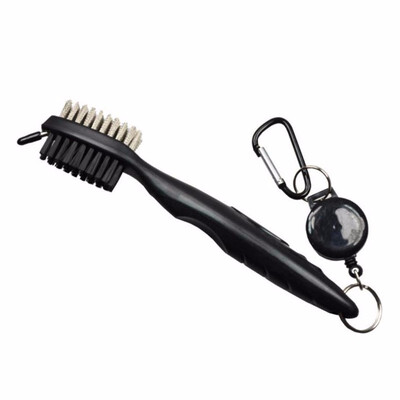 

Outdoor Golf Club Brush Groove Cleaner with Retractable Zip-line