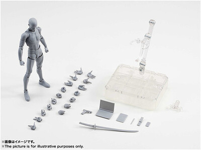 

SHFiguarts BODY KUN / BODY CHAN body-chan body-kun Grey Color Ver. Black PVC Action Figure Collectible Model Toy