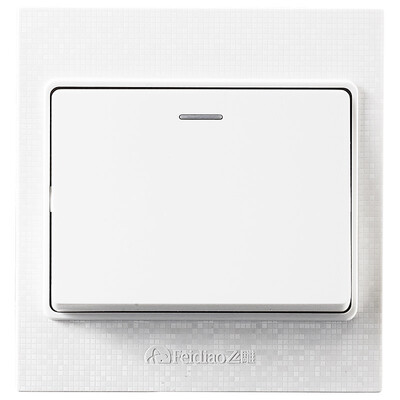 

Feidiao feidiao switch socket panel single open dual control switch open a double power supply wall switch panel 86 Phantom elegant white