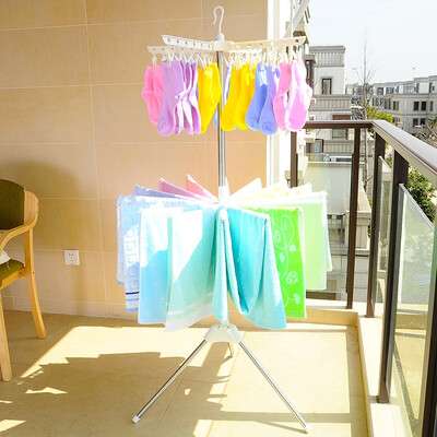 

Bao Youni balcony floor baby hanger two layers of drying racks DQ0973-1