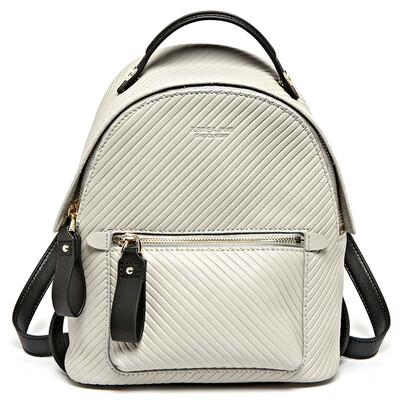 

JESSIE&JANE&Jane womens bag shoulder bag Europe&America simple fashion backpack 2325 leather ladies small bag black