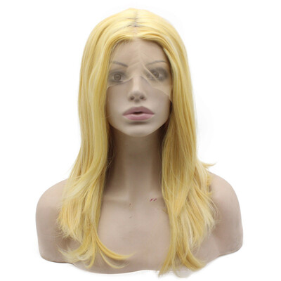 

Iwona Synthetic Hair Lace Front Should Straight Yellow Wig