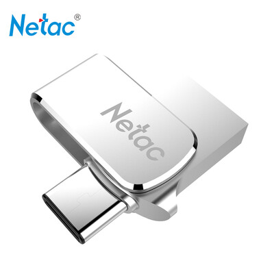 

Netac U780C 32G usb3.0 тип-c двойной интерфейс цельнометаллический вращающийся мини-мобильный компьютер двойное использование флеш-диск серебристый