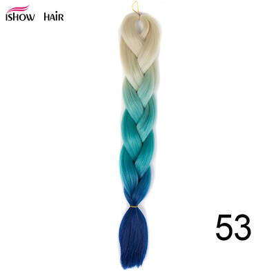 

Silky Strands 24 100g Ombre Synthetic Braiding Hair Extensions For Crochet Braids Kanekalon Jumbo Braids Two Tone Ombre Color 1p