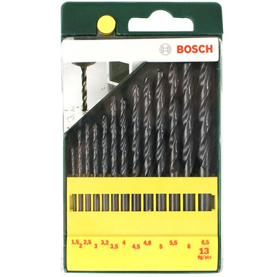 

BOSCH HSSR twist drill set 13PCS green