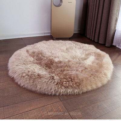 

澳尊AOZUN澳洲羊毛地毯床边加厚圆形地毯澳洲整张羊皮皮毛一体卧室地毯圆毯