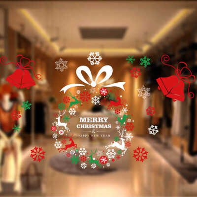 

Eva Love New Year Christmas wall stickers glass windows and doors window dressing decoration dress stickers section D