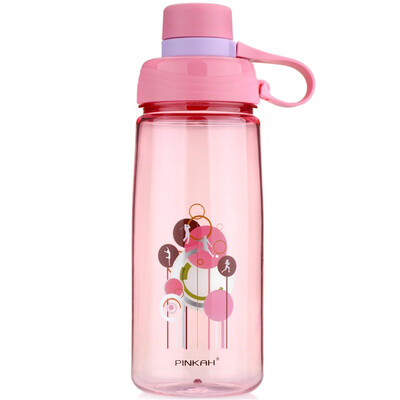 

продукты [супермаркет] Jingdong каждые продукты семейства PC пластиковые чашки спортивных бутылки (620ml) большая емкость портативной питьевая открытой бутылка прямой воды PJ-728R розовых