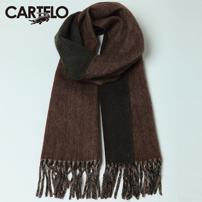 

CARDELO CARTELO cashmere wool men's scarves warm autumn and winter thickened business gentleman solid color collar CC57C11061 Prynne Ziwen