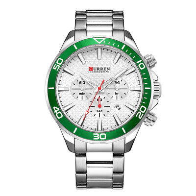 

CURREN 8309 Watch Men Sport Quartz Calendar Day Minute Second Round Dial Wrist Stainless Steel Luminous Pointer Fashion Causal Wat