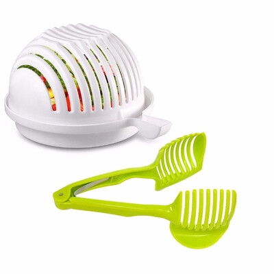 

Outdoor Salad Maker 60 Second Salad Cutter Bowl Set Salad Chopper with Fruit Slicer