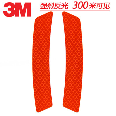 

3M Safety warning sticker 2314cm 2pcs Fluorescent orange