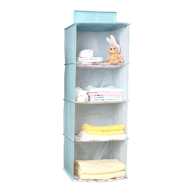 

Colorful color period drawer wardrobe storage bag hanging multi-layer dormitory storage bag Oxford cloth 4 grid storage hanging bag DKG6527
