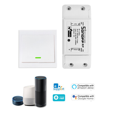 

3PCS SONOFF RF Wifi Switch RF 433MHz Compatible with Alexa for Google Home 10A2200W Wireless Switch with Timing Function for Andr