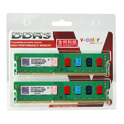

V-Color DDR3 1600 8GB 4GBx2 desktop memory color bar
