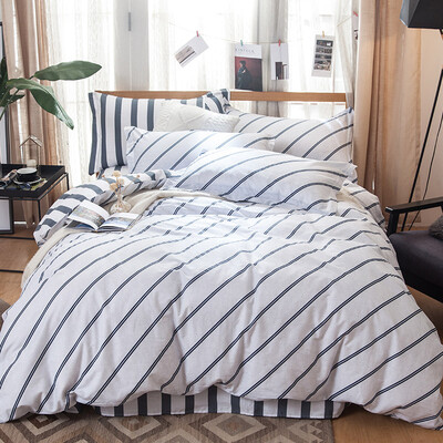 

Yingxin textile three-piece cotton simple dormitory sheets quilt covers three-piece suit 12 meters bed fashion year