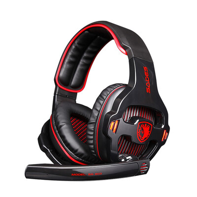 

Siders (Sades) SA903 игровой гарнитуры игровой гарнитуры (черный и красный), чтобы выжить джедая компьютер гарнитуры гарнитуры поставляется с 7.1-канальной звуковой карты куриной оружия