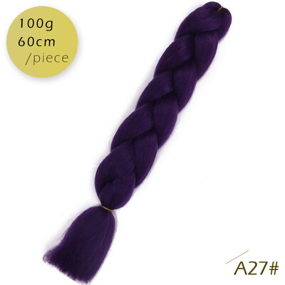 

AISI HAIR Ombre Kanekalon Braiding Hair Extensions 24inch 100g Synthetic Jumbo Braids Hair Fiber Pink Purple Blue Green 1pce