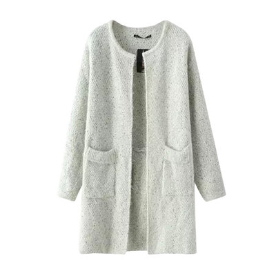 

Осень Зима Мода Женщины с длинным рукавом Твердый цвет трикотажные свитер кардиган