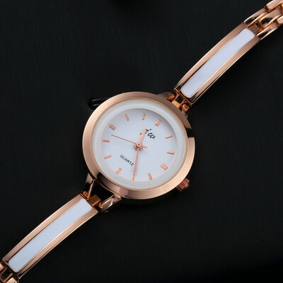 

Женские Золото Серебро Круглые Кварцевые Аналоговые Браслет Наручные Часы