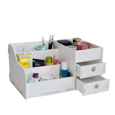 

Love s one cosmetic storage box jewelry box drawer desktop storage storage box rack white XA15040203