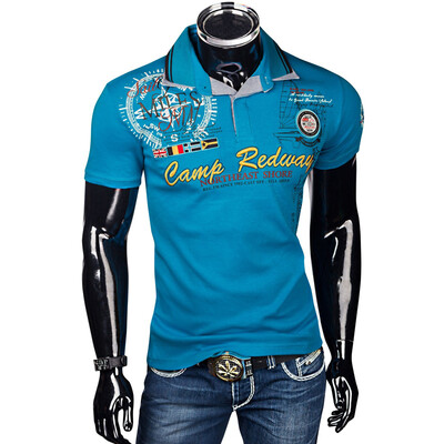 

Men's Fashion Personality Cultivating Short-sleeved Polo Shirts