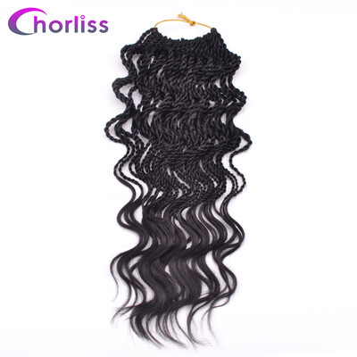 

14 inch Curly Senegalese Twist Crochet Braids 35 Roots Synthetic Braiding Hair Extension Low Temperature Fiber 6pcspack
