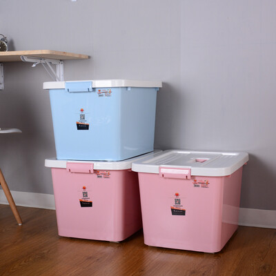 

East Well East well portable storage storage box green plastic storage box storage box transparent storage box toy car storage box 50L3 Pack DW8906