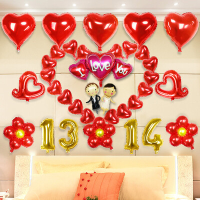 

Ke Liying Valentines Day Romantic Wedding Marriage Marriage Wedding New Marriage Room Decoration Decoration Letters Aluminium Film Balloon Package