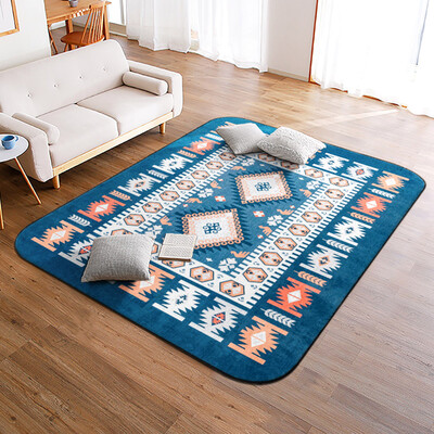 

Jiangnan leaves carpet living room bedroom sofa coffee table printing Fluff carpet 140 * 200cm Eskimo