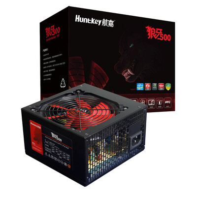 

HuntKey Rated 500W Spike 500 computer power back alignment active PFC mute fan wide voltage desktop power