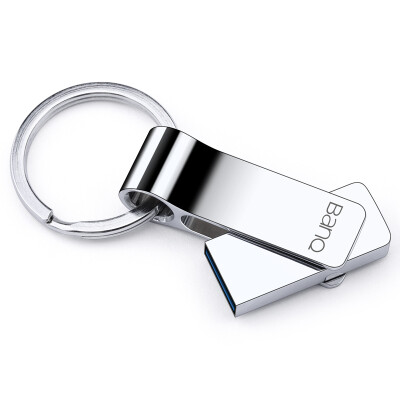

banq F90 32GB USB3.0 high-speed all-metal large steel ring flash disk silver