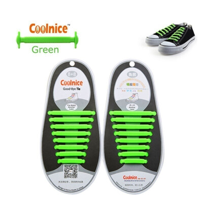 

1 Set 16pcs Creative Design Unisex Women Men Athletic Running No Tie Shoelaces Elastic Silicone Shoe Lace Sporting Very Convenient