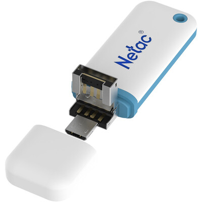 

Netac mobile phone U disk - U188 32G innovative "double head dragon" design white