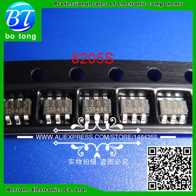 

Free shipping IC Chip 8205S 8205 lithium battery protection IC SOT23-6 (50pcs / lot)