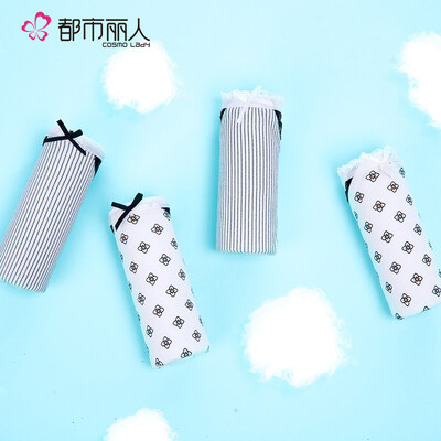 

Urban Beauty Womens Underwear Set Breathable 4 Pack Combination Panties White Sexy Comfort Hip Briefs BK17K01 Blue Purple Free