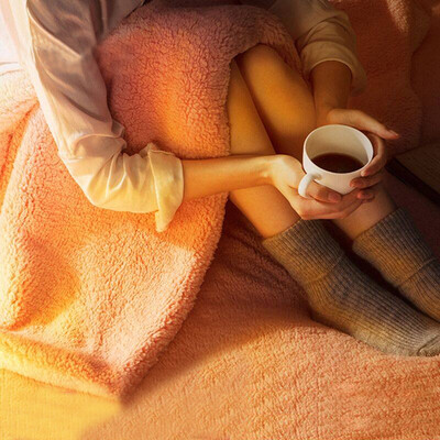 

Jiuzhou deer blanket home textile thick double lambskin blanket winter double cover blanket coral carpet blanket sofa 220 240cm