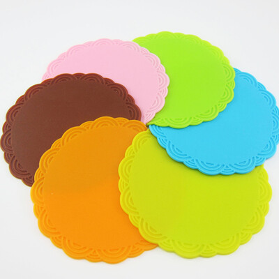 

Silicone Drink CoasterCup MatPrevents Furniture Damage Absorbs Spills&CondensationRandom Color