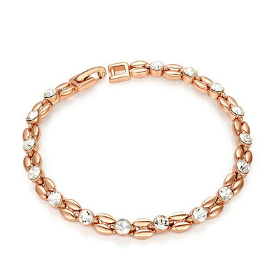 

Yoursfs® 18K Rose Gold Plated Cystal Rice Bracelet Use Swarovski Crystal Bangle
