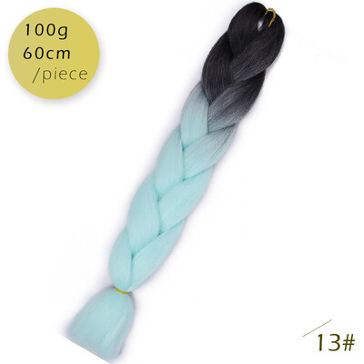 

AISI HAIR 100g / pcs 24inch Kanekalon гигантский косы Волосыломбер Две тонныЦветные синтетические волосы для кукол Вязание крю