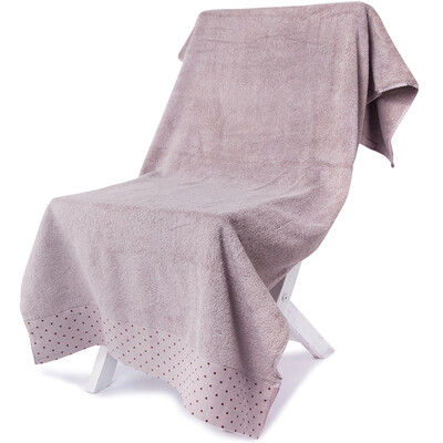 

Sanli pure cotton satin wave point big bath towel 70 × 140cm men&women with soft&comfortable absorbent wrap koala color