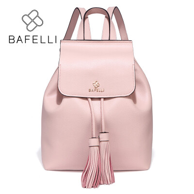 

BAFELLI new arrival Genuine Leather drawstring backpack tassel mochilas mujer travel bag teenagers girls school backpack women