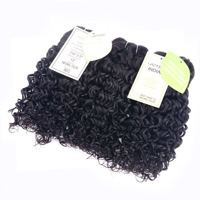 

LADYSTAR Hair Unprocessed IndianVirgin Human Hair Deep Wave 3 or 4 Bundles Hair Extensions Natural Color 95g/pc