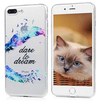 

iPhone 8 plus Case, iPhone 7 plus Case - 3 Pcs Shock-absorption TPU Rubber Skin Bumper Case Transparent Crystal Cute Colorful