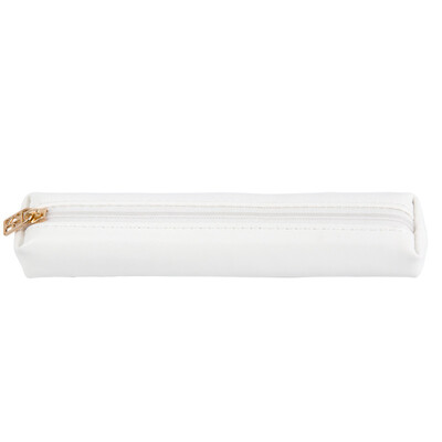 

Kinbor straps fashion small pencil bag leather stationery bag student supplies girls models pure white DTB6244-1