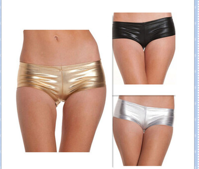 

Women Ladies Shiny SEXY WET LOOK Mini Short Stretchy Hot Pants Tutu Metallic Dan
